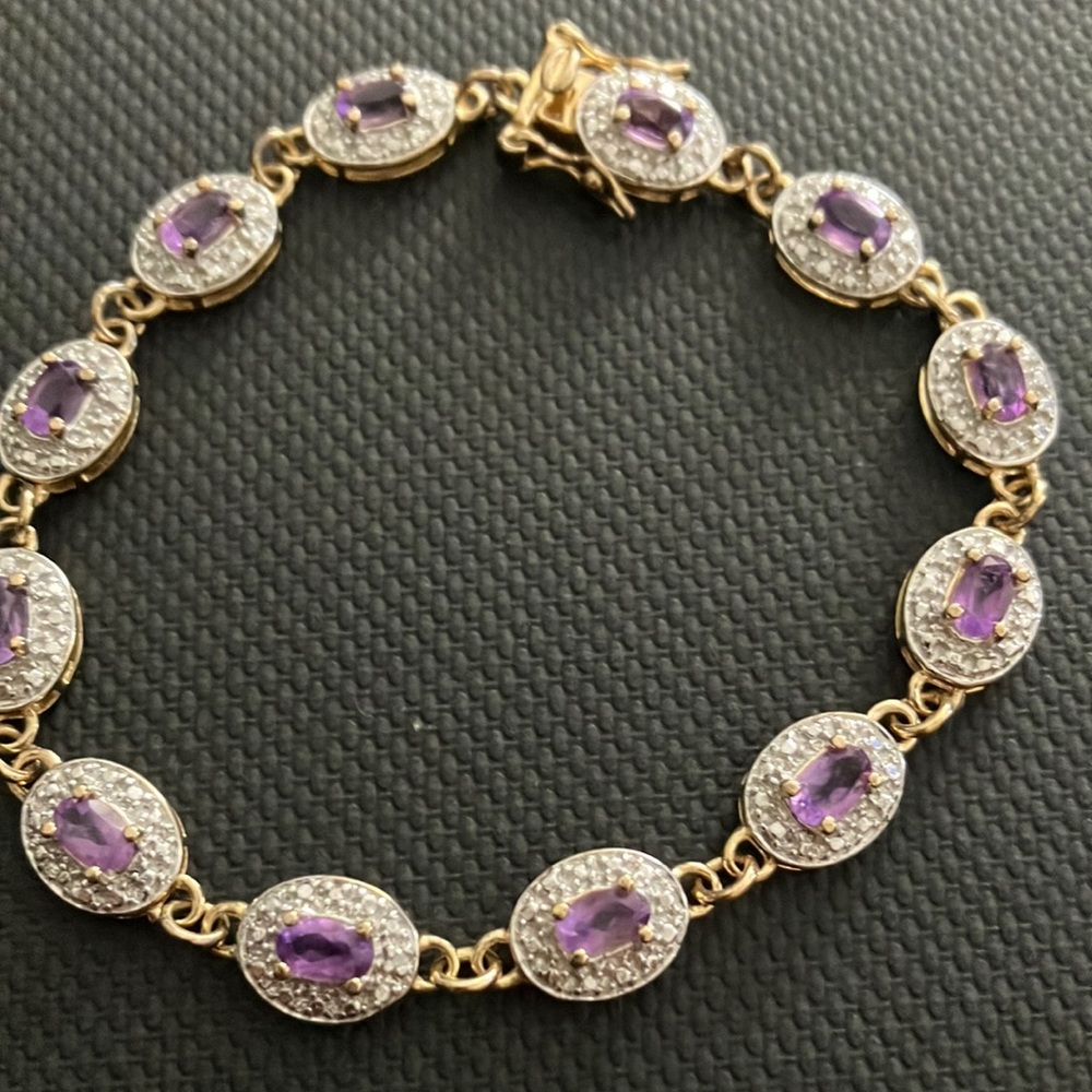 Ross Simon Amathist Sterling Silver Bracelet